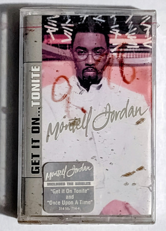 Montell Jordan - “Get It On…Tonite” - CASSETTE TAPE VG+/M (Sealed with worn hype sticker: crack on lower right of front of case; a bit grimy)