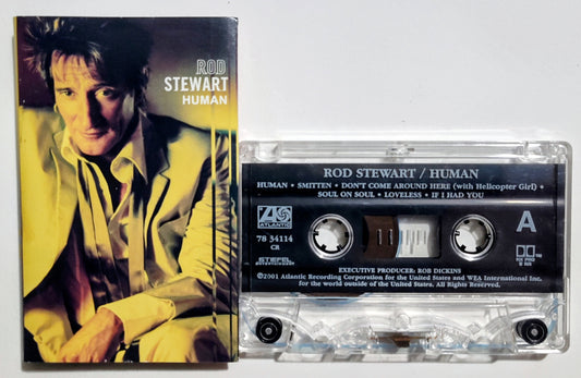 Rod Stewart - "Human" - CASSETTE TAPE VG+/VG