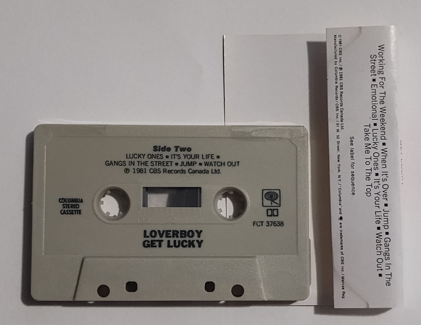 Loverboy - "Get Lucky" - CASSETTE TAPE (DOLBY) G+/VG