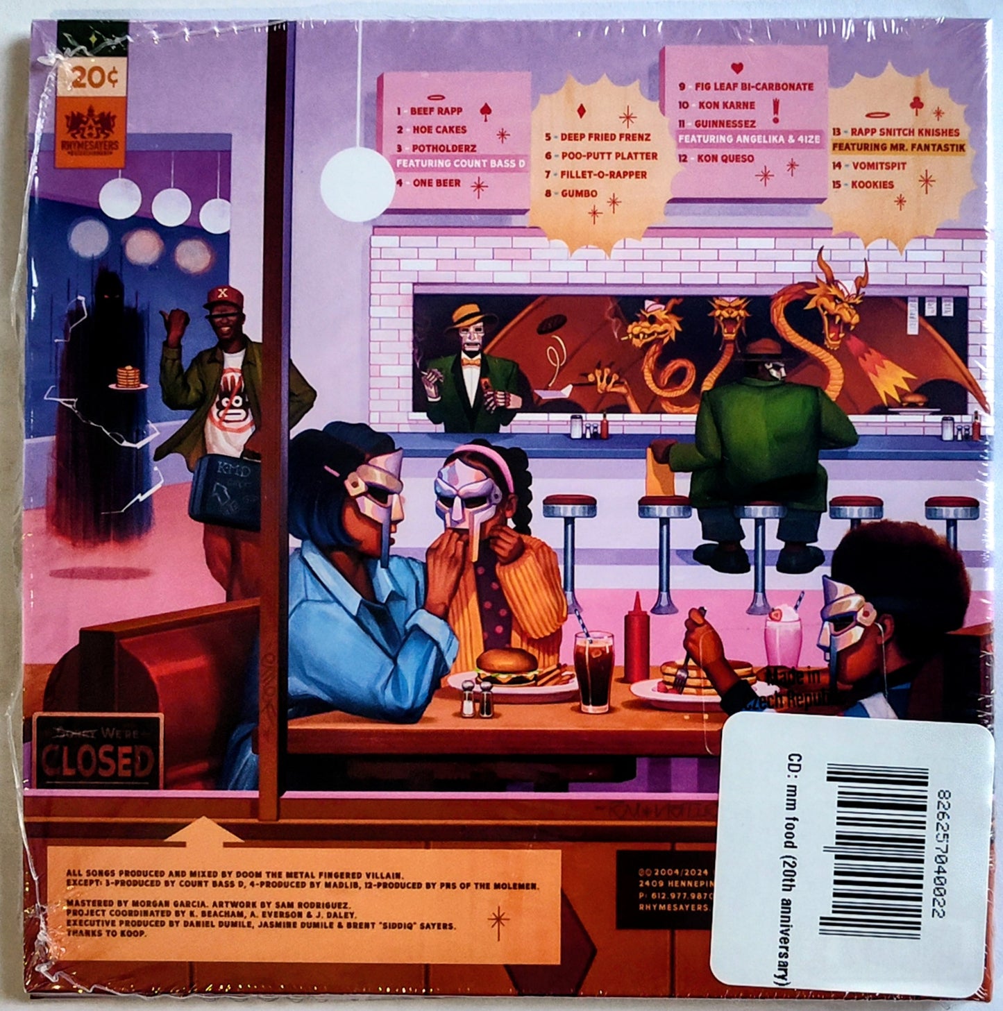 MF Doom - “Mm..Food (20th Anniversary Reissue)” - INDIE COMPACT DISC NM/NM (Still in shrink; played once) [London, England]