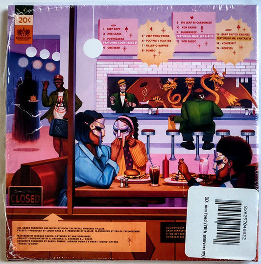 MF Doom - “Mm..Food (20th Anniversary Reissue)” - INDIE COMPACT DISC NM/NM (Still in shrink; played once) [London, England]