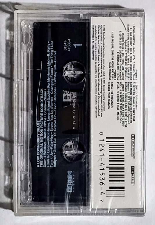Various Artists - “A Low Down Dirty Shame Soundtrack” - CASSETTE TAPE NM/M (Sealed with hype sticker; loose/torn cellophane)