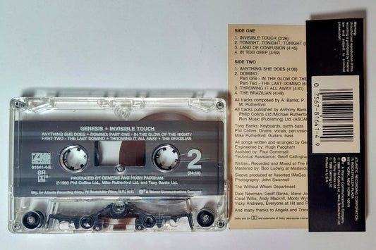 Genesis - "Invisible Touch" - CASSETTE TAPE (SR; DOLBY HX PRO) VG+/VG+