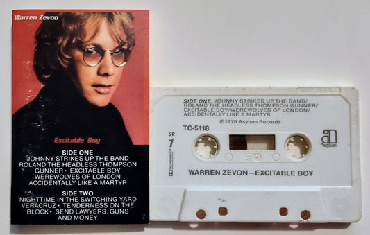 Warren Zevon - "Excitable Boy" - CASSETTE TAPE (DOLBY) VG/G+