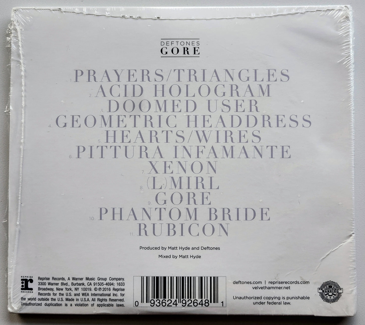 Deftones - "Gore" - COMPACT DISC NM/NM (Still in shrink)