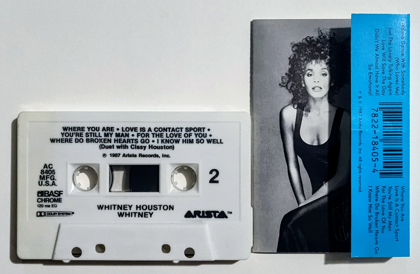 Whitney Houston - "Whitney" - CASSETTE TAPE VG+/VG+