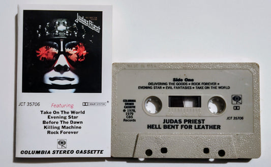 Judas Priest - "Hell Bent For Leather" - CASSETTE TAPE (DOLBY) VG/VG