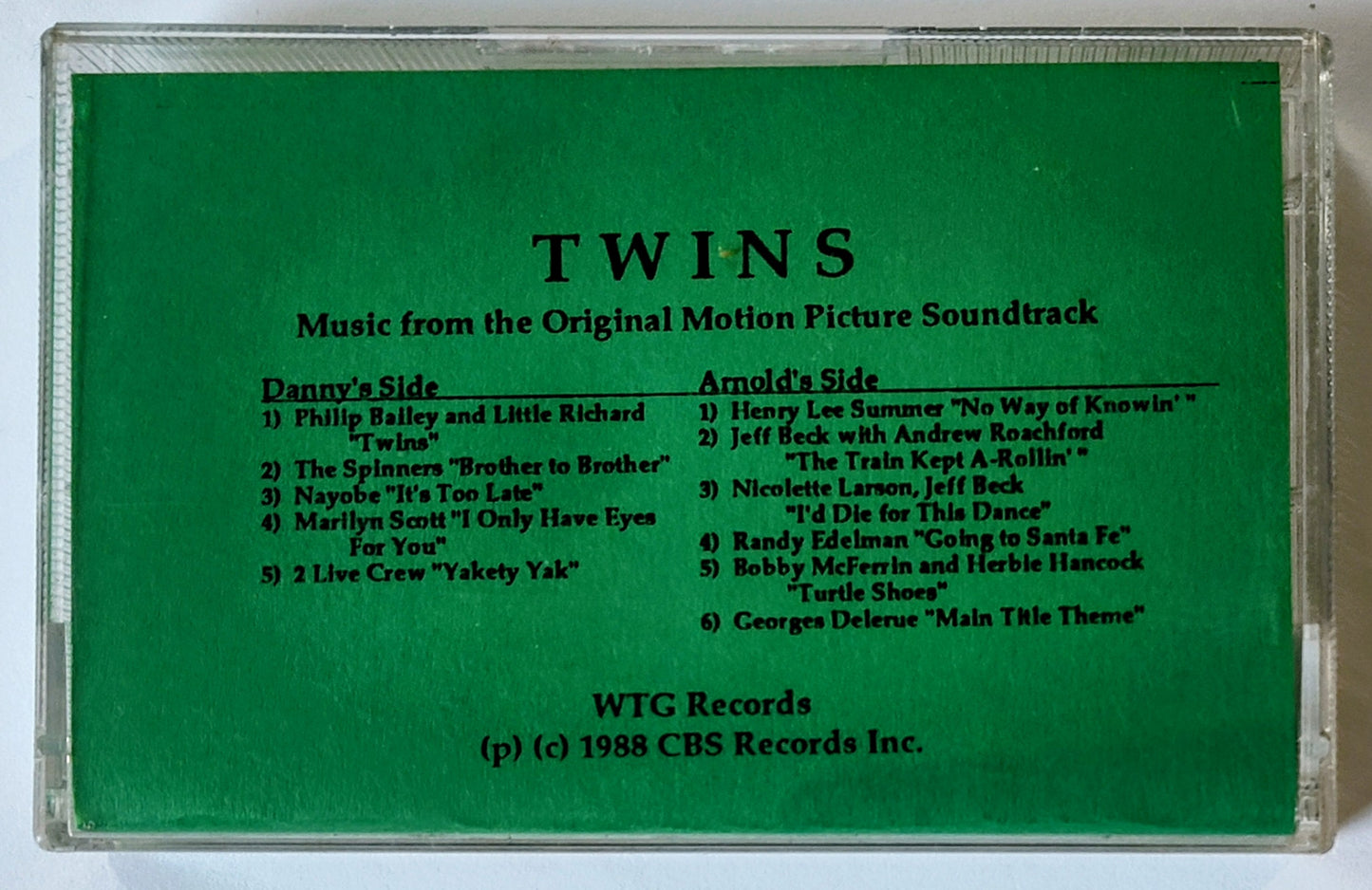 Various Artists - “Twins Soundtrack (Promo)” - CASSETTE TAPE VG+/VG+