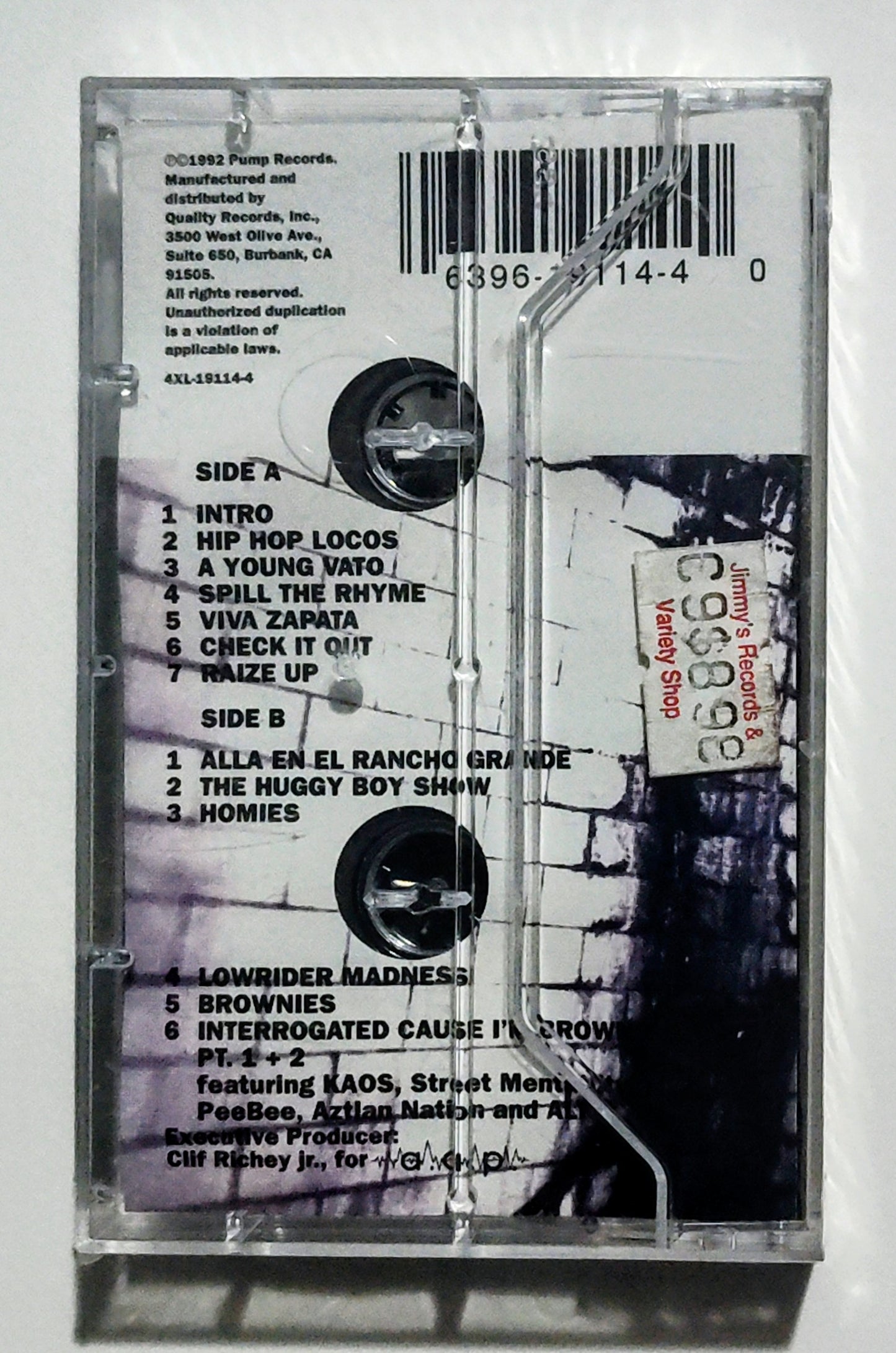 A Lighter Shade Of Brown - "Hip Hop Locos" - CASSETTE TAPE VG+/M (Sealed; drill hole in spine)