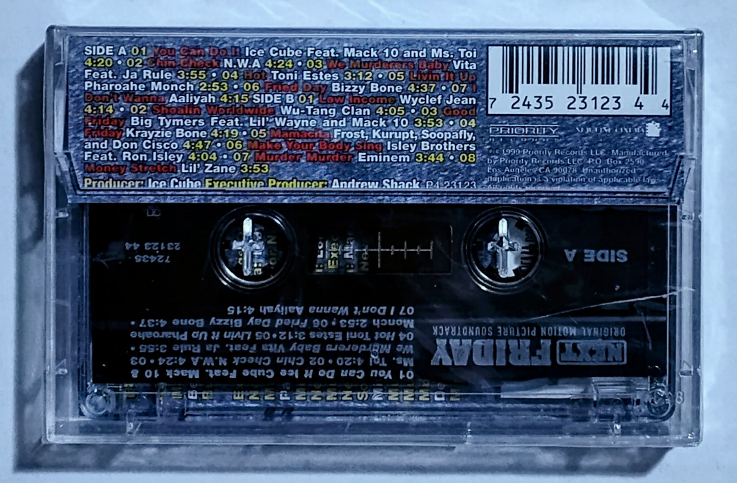 Various Artists - “Next Friday Soundtrack” - CASSETTE TAPE NM/M (Sealed with heavily worn hype sticker; large crack on back of case)