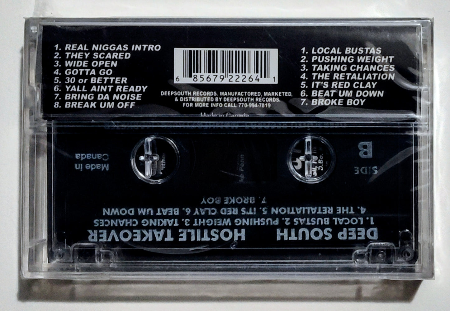 Various Artists - "Deepsouth Records Hostile Takeover Compilation" - CASSETTE TAPE NM/M (Sealed; tiny tear in seal; tiny crack on back of case)