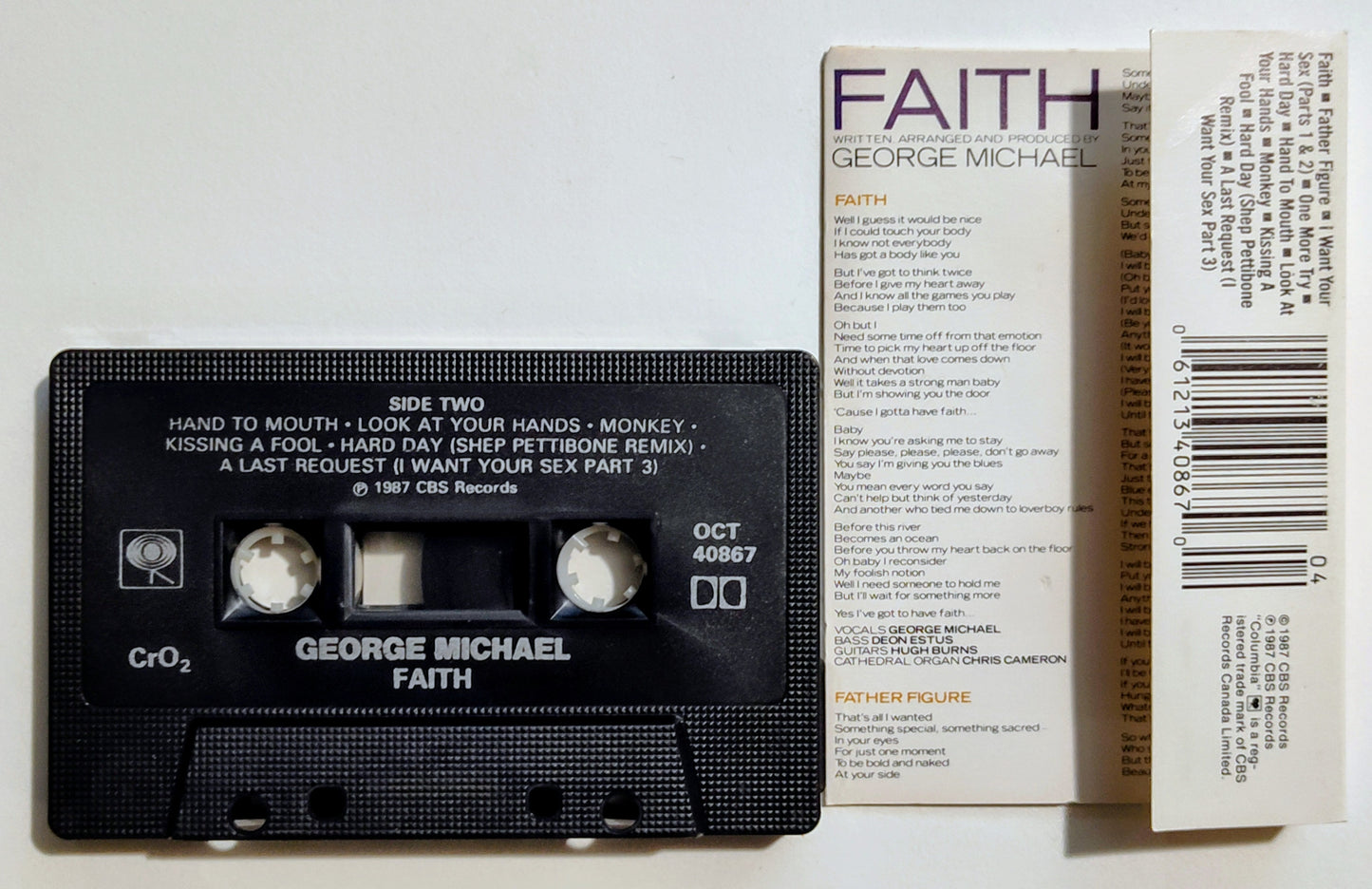 George Michael - "Faith" - CASSETTE TAPE (Chrome; Canada; Black shell) VG/VG+