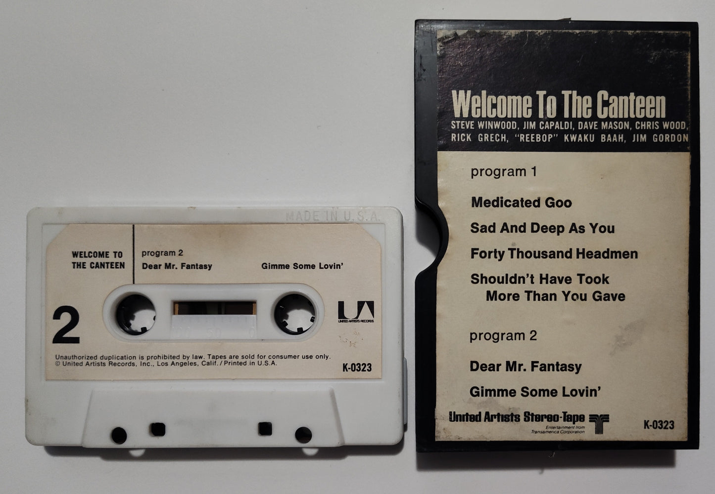 Welcome To The Canteen - "Welcome To The Canteen" - CASSETTE TAPE (Stereo; slide case; dual color shell) G+/G+