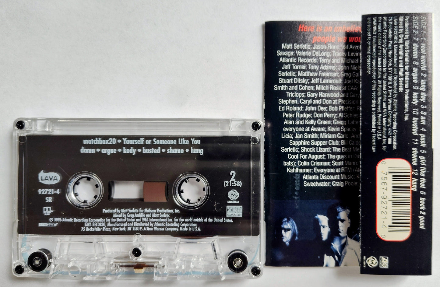 Matchbox 20 Featuring Rob Thomas From Matchbox 20 - “Yourself Or Someone Like You” - CASSETTE TAPE VG+/VG+ *🚨*