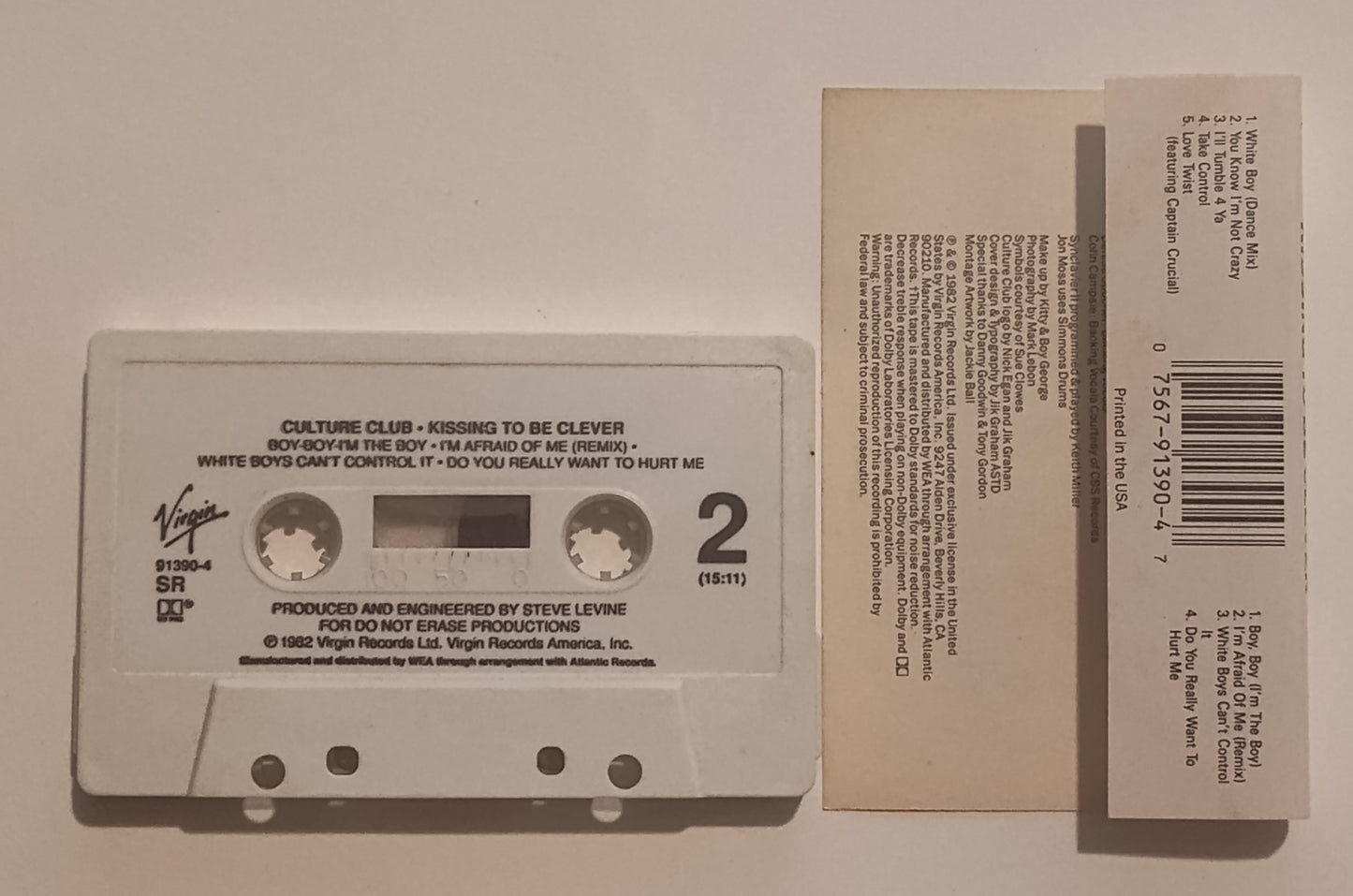 Culture Club - "Kissing To Be Clever" - CASSETTE TAPE (SR; DOLBY) VG/VG
