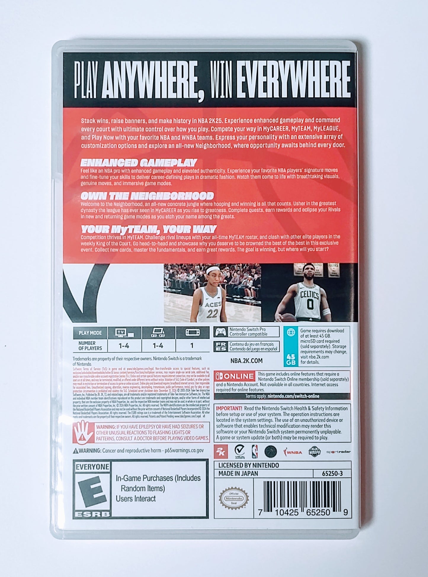 NBA 2K25 - NINTENDO SWITCH GAME NM