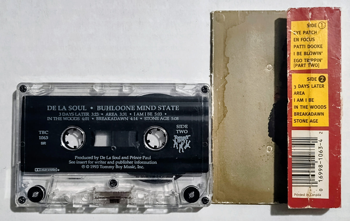 De La Soul - "Buhloone Mind State" - CASSETTE TAPE G/VG (Damage to j card)