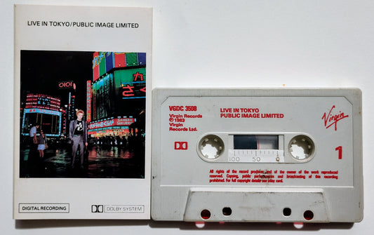 Public Image Ltd (PIL) - "Live In Tokyo" - CASSETTE TAPE (DOLBY) VG+/G+