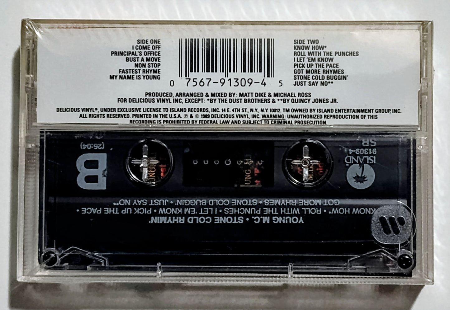 Young M.C. - "Stone Cold Rhymin'" - CASSETTE TAPE M/M (Sealed with hype sticker)