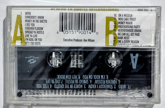 Kali’s Finest - “Spread Ya Hustle International” - CASSETTE TAPE VG+/M (Sealed with cracks in cover)