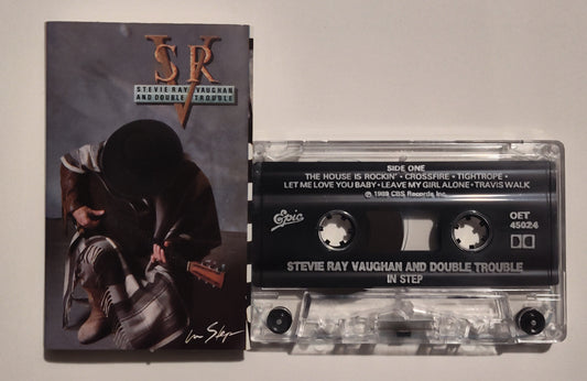 Stevie Ray Vaughan And Double Trouble - "In Step" - CASSETTE TAPE (Canada; clear shell; DOLBY) VG+/VG+