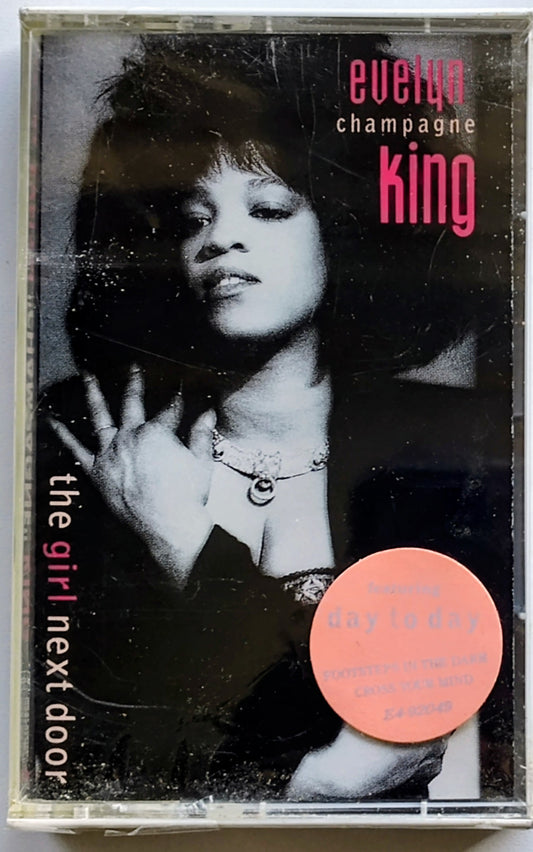 Evelyn “Champagne” King - “The Girl Next Door” - CASSETTE TAPE NM/M (Sealed with hype sticker; torn cellophane)