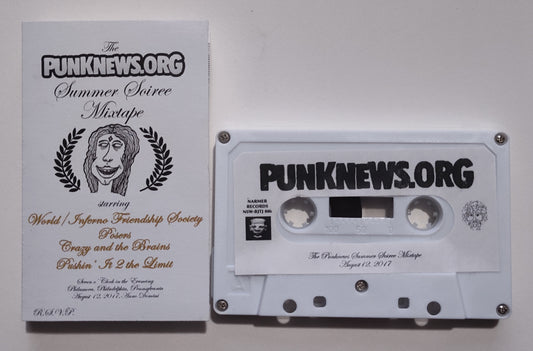 Various Artists - "Punknews.org Summer Soiree Mixtape August 12, 2017" - CASSETTE TAPE NM/NM