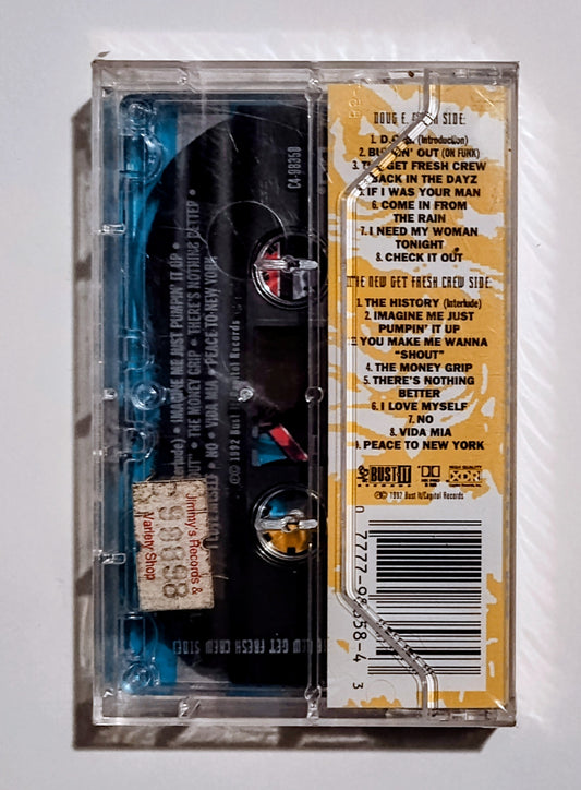Doug E. Fresh And The New Get Fresh Crew - "Doin' What I Gotta Do" - CASSETTE TAPE NM/M (Sealed w/ hype sticker; broken seal; multiple tiny tears in cellophane)