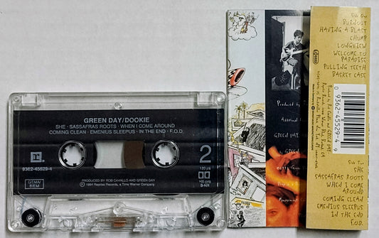 Green Day - "Dookie" - CASSETTE TAPE (Canada; clear shell) VG/VG
