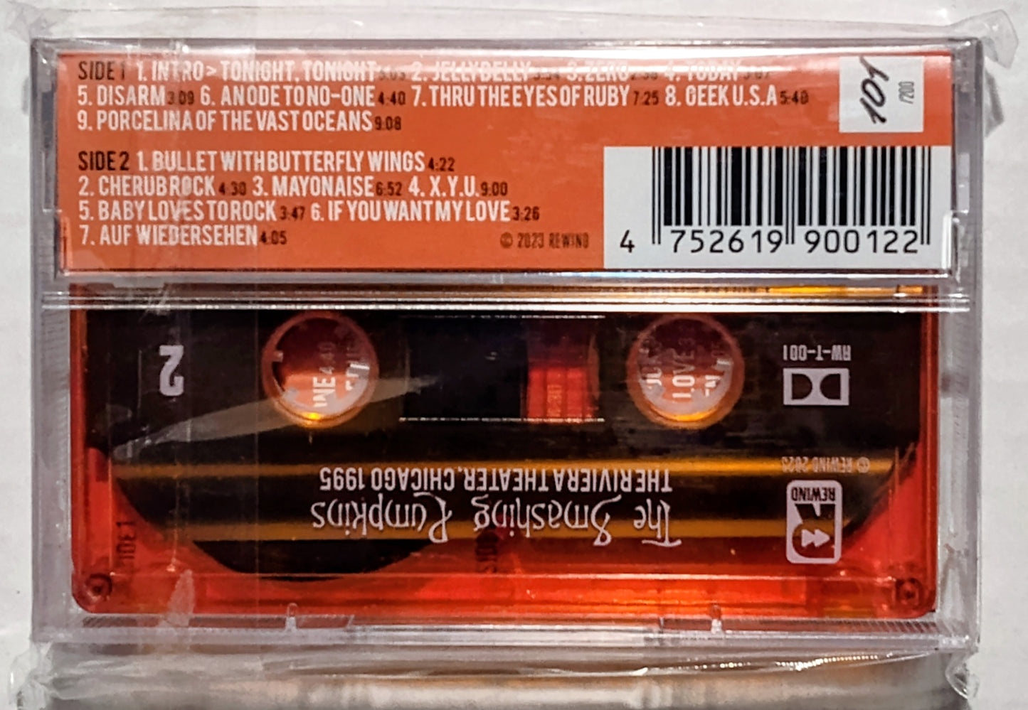 Smashing Pumpkins - “Live Riviera Theater, Chicago 1995” - CASSETTE TAPE M/M (Sealed in resealable sleeve; never played)