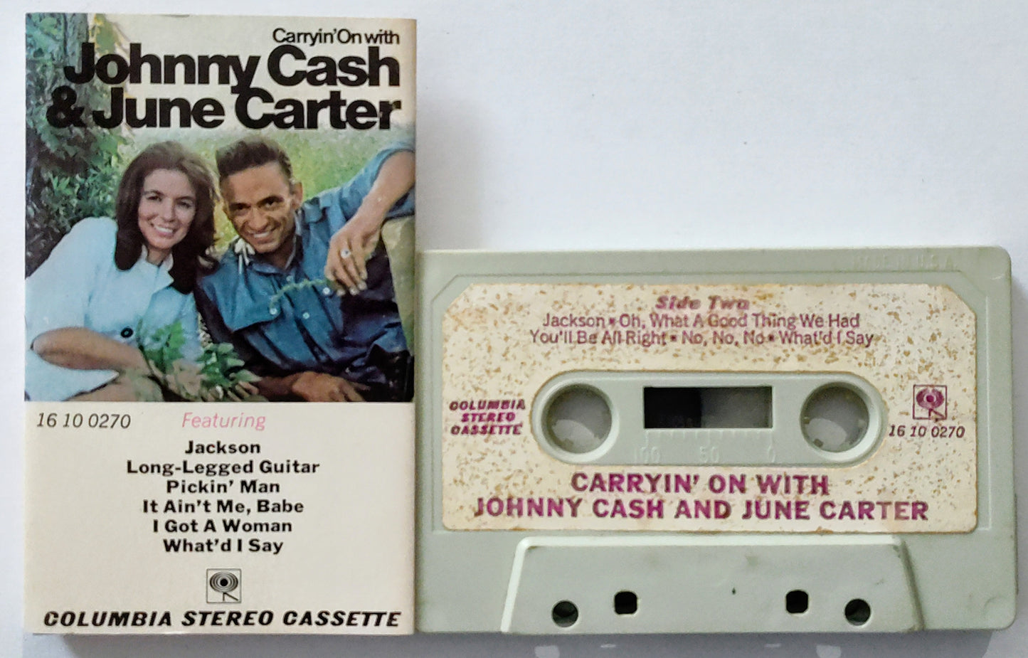 Johnny Cash & June Carter - “Carryin’ On With Johnny Cash & June Carter” - CASSETTE TAPE VG/VG