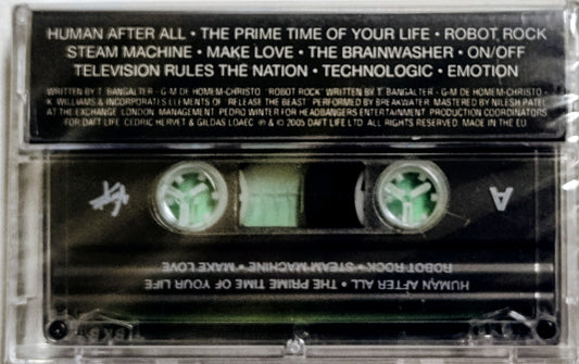 Daft Punk - “Human After All” - INDIE CASSETTE TAPE (Italy “Fan Club” Reissue) M/M (Sealed)