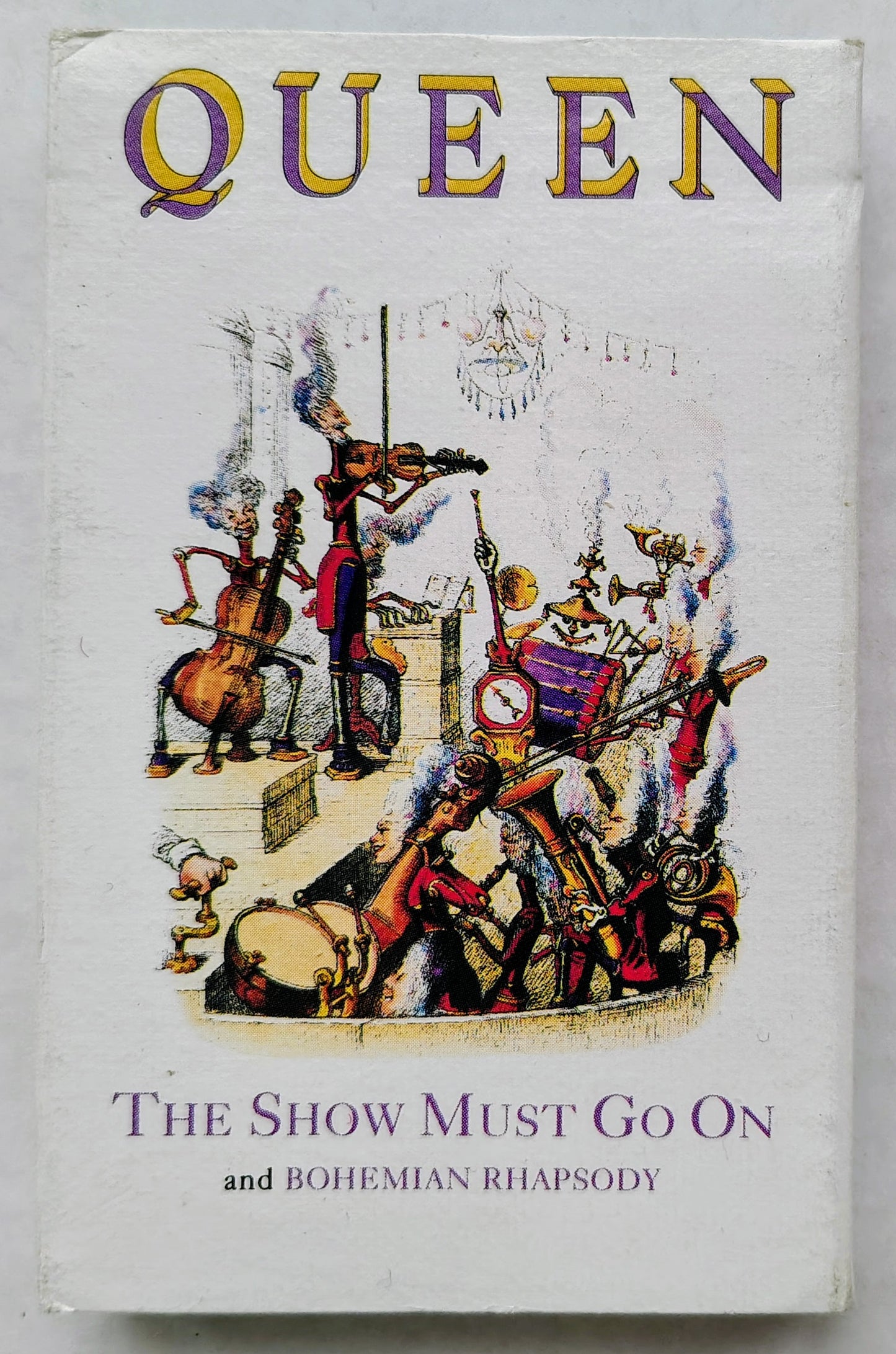 Queen - "The Show Must Go On/ Bohemian Rhapsody" - CASSETTE TAPE (Single) VG+/VG