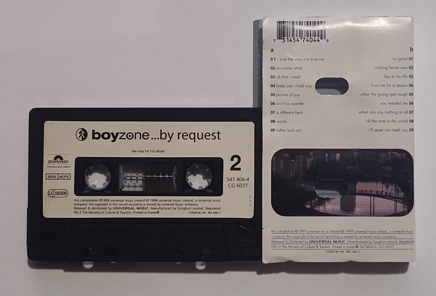 Boyzone - "...By Request" - CASSETTE TAPE (S. Korea; RARE) VG/VG+