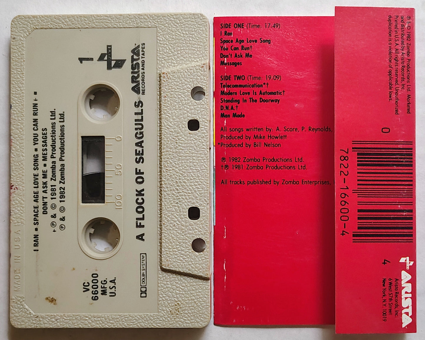 A Flock Of Seagulls - “A Flock Of Seagulls” - CASSETTE TAPE VG/VG