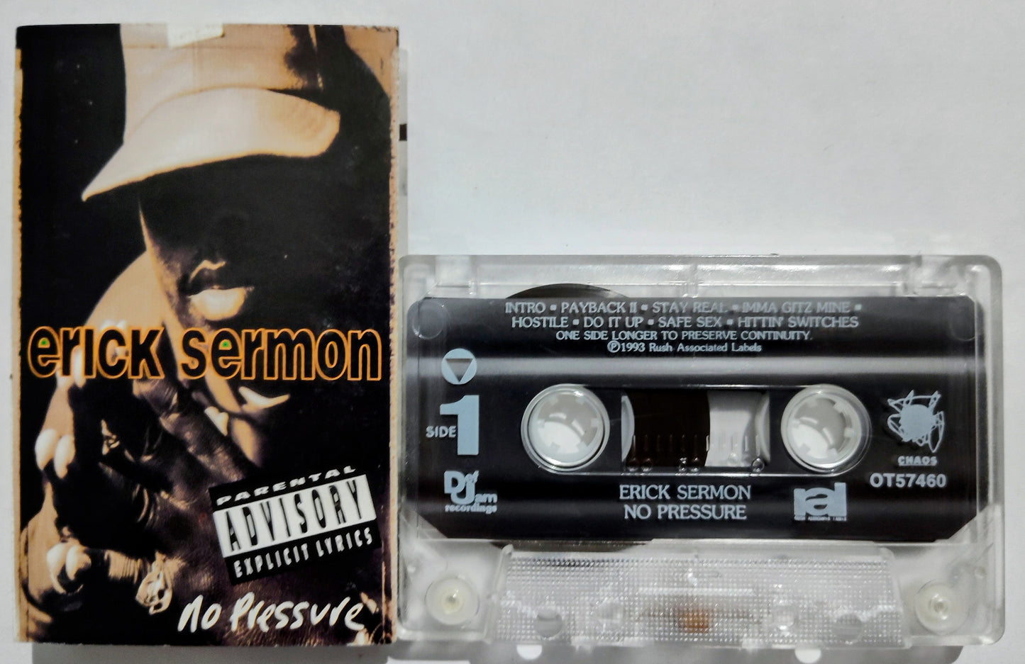 Eric Sermon - “No Pressure” - CASSETTE TAPE VG/VG+