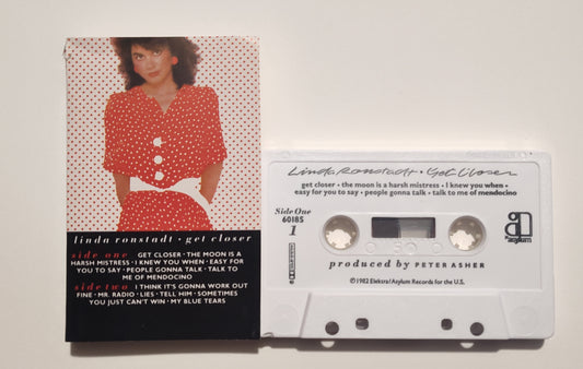 Linda Ronstadt - "Get Closer"   CASSETTE TAPE (DOLBY) VG+/VG+