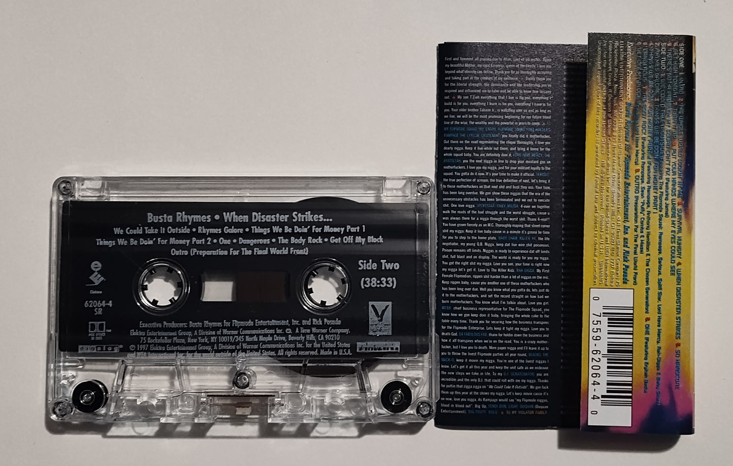 Busta Rhymes - "When Disaster Strikes" - CASSETTE TAPE NM/VG+