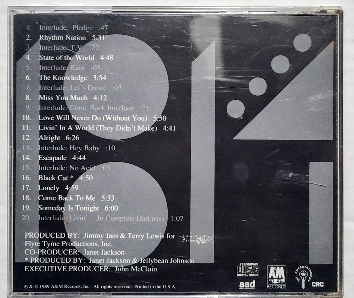 Janet Jackson - “Rhythm Nation 1814” - COMPACT DISC VG/VG