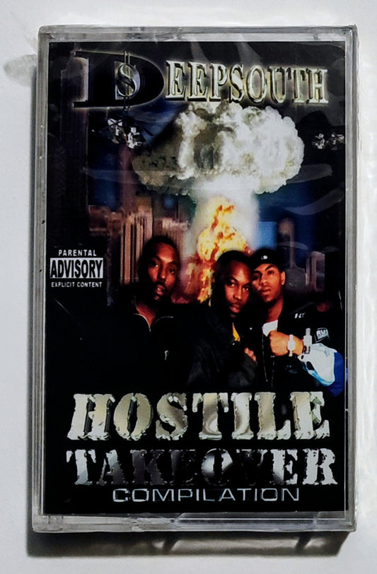 Various Artists - "Deepsouth Records Hostile Takeover Compilation" - CASSETTE TAPE NM/M (Sealed; tiny tear in seal; tiny crack on back of case)