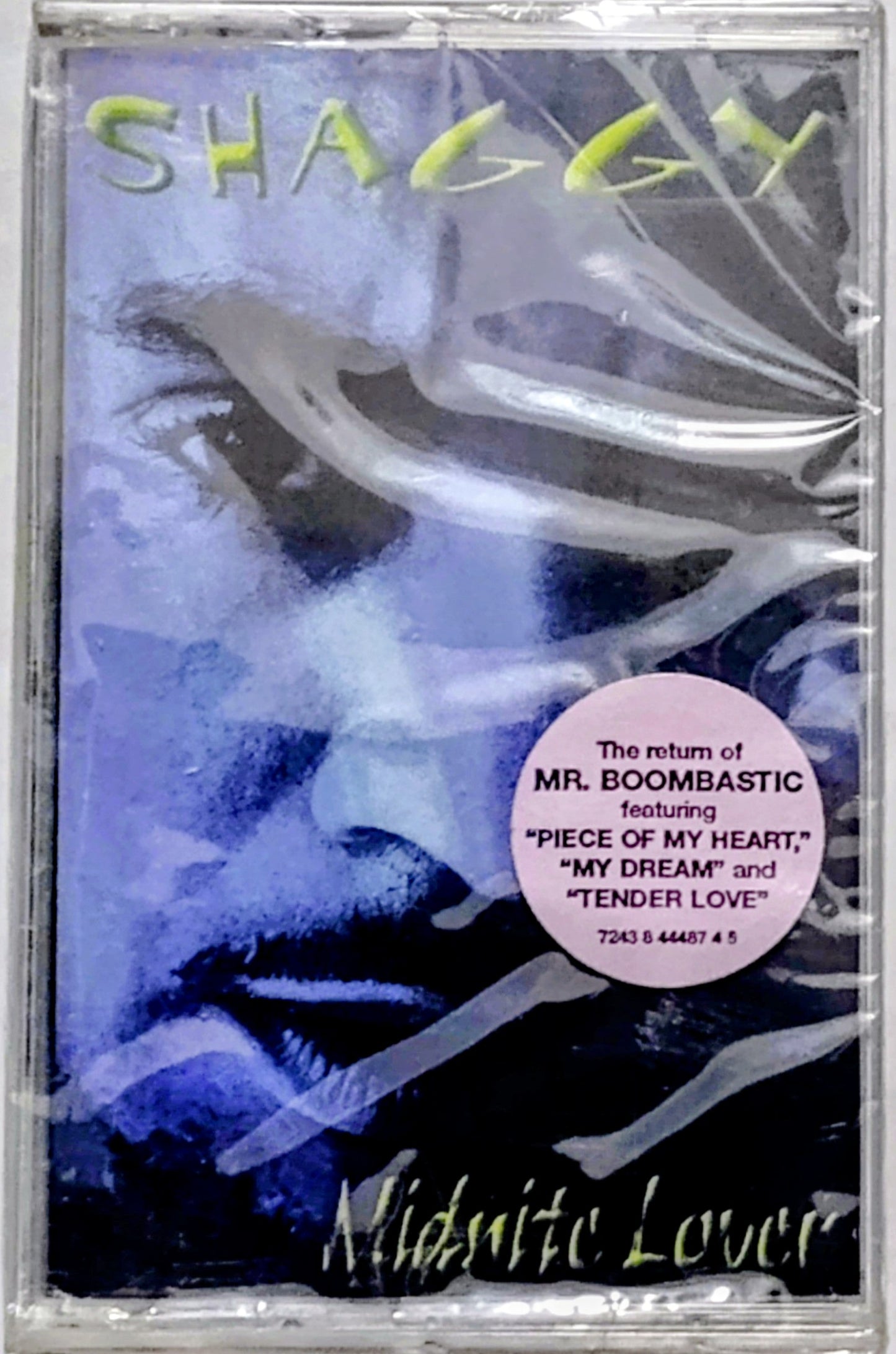 Shaggy - “Midnite Lover” - CASSETTE TAPE NM/M (Sealed; crack in cover; loose seal)