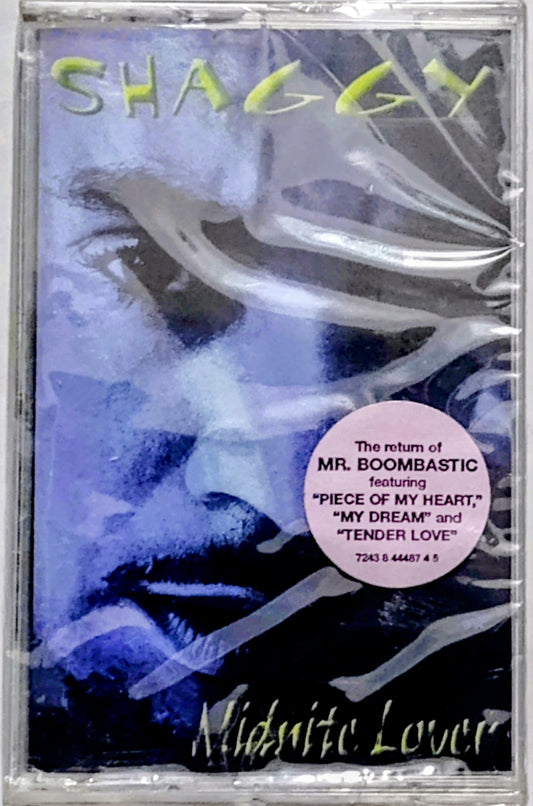 Shaggy - “Midnite Lover” - CASSETTE TAPE NM/M (Sealed; crack in cover; loose seal)