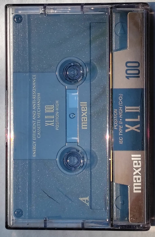 Blank - Maxell XL II (100-Minute; Vintage closed-window-style; grey shell; Loose/Pre-Recorded/With J-Card; No sticker labels; SOLD AS IS)