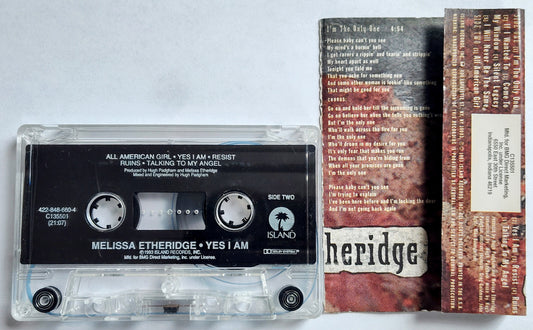 Melissa Etheridge - “Yes I Am” - CASSETTE TAPE VG/VG