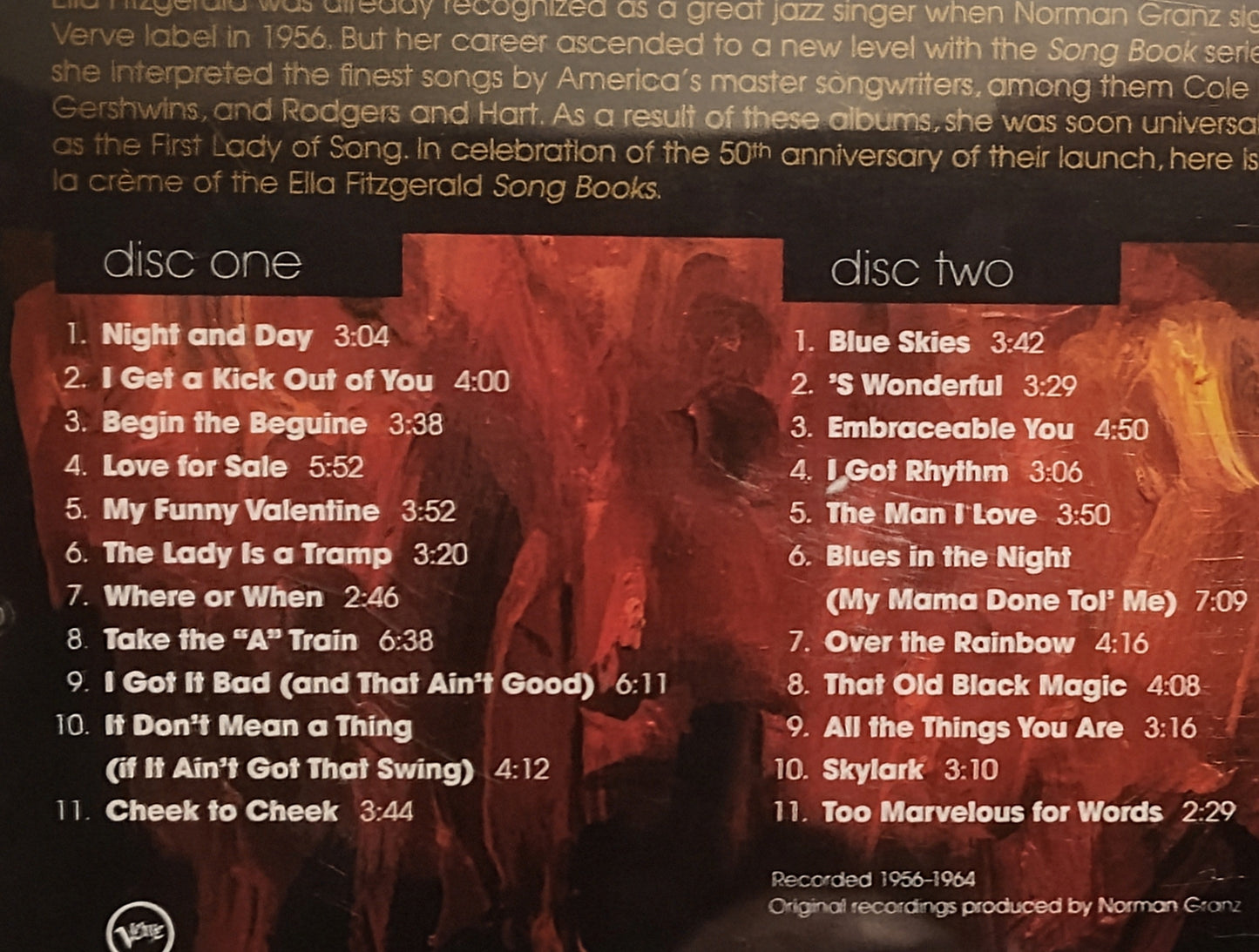 Ella Fitzgerald - "The Best Of The Songbooks" - COMPACT DISC (2X) VG+/VG
