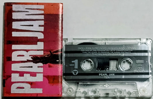 Pearl Jam - "Ten" - CASSETTE TAPE VG+/VG+