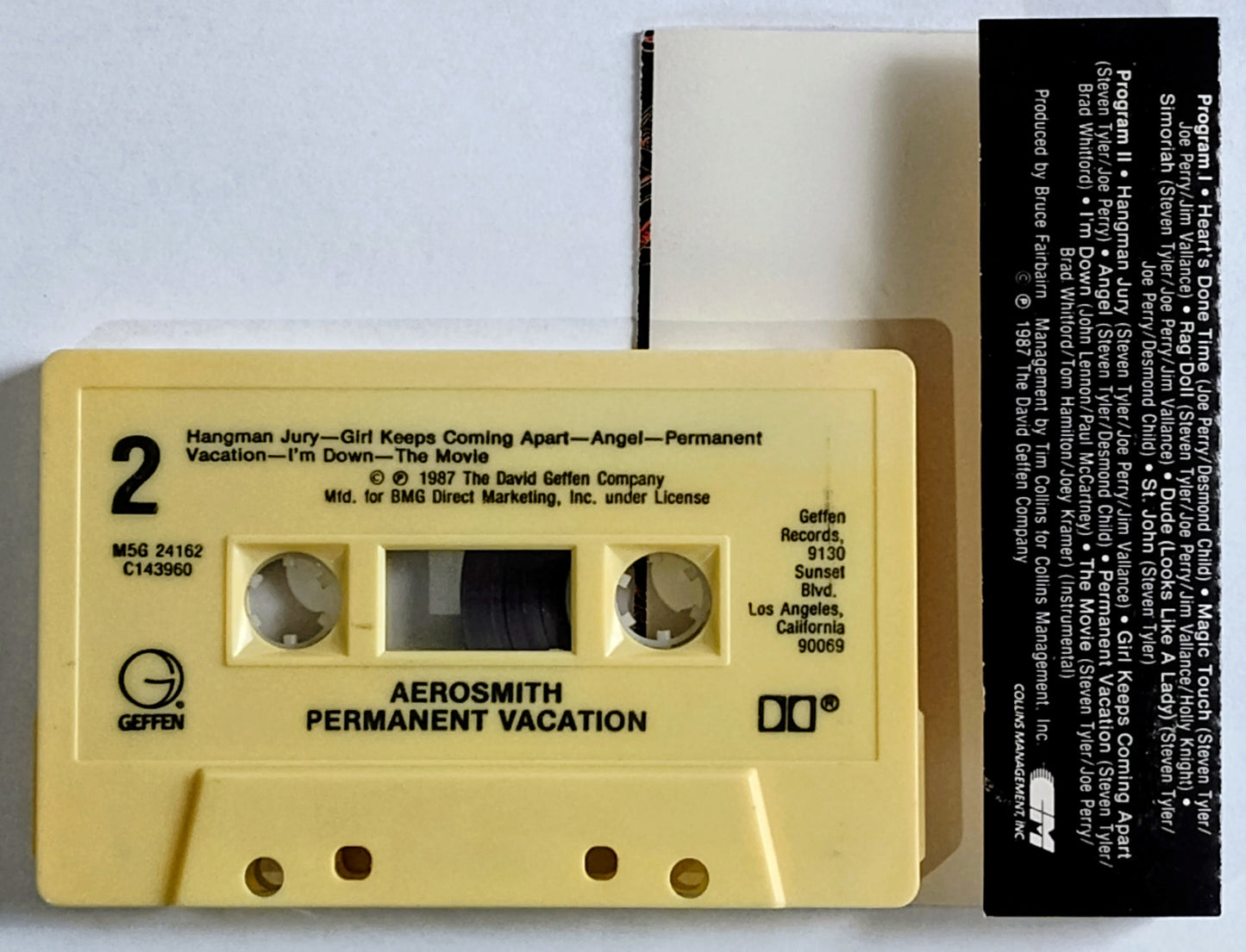 Aerosmith - “Permanent Vacation” - CASSETTE TAPE (BMG) VG/VG