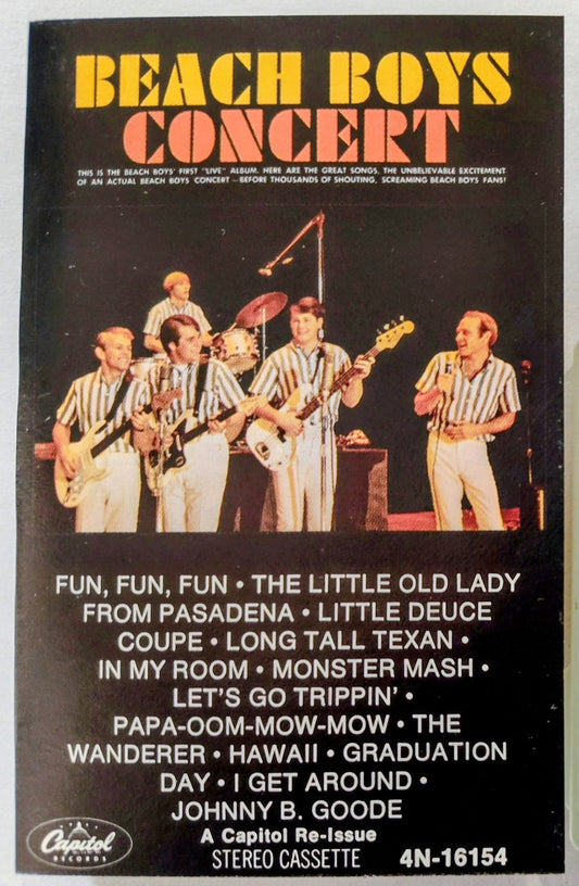 Beach Boys - “Concert” - CASSETTE TAPE VG+/VG+