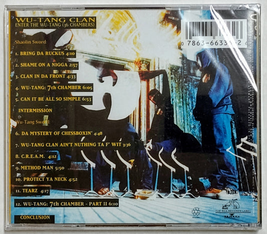 Wu-Tang Clan - "Enter The Wu-Tang: 36 Chambers" - COMPACT DISC NM/M (Sealed; cracked case) *🌟*