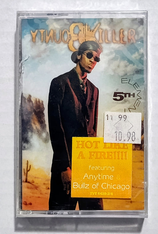 Bounty Killer - “5th Element” - CASSETTE TAPE NM/M (Sealed with hype sticker; cracked cover)